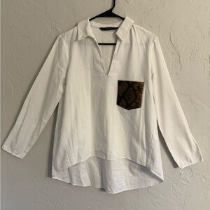 Zara Basic White Blouse